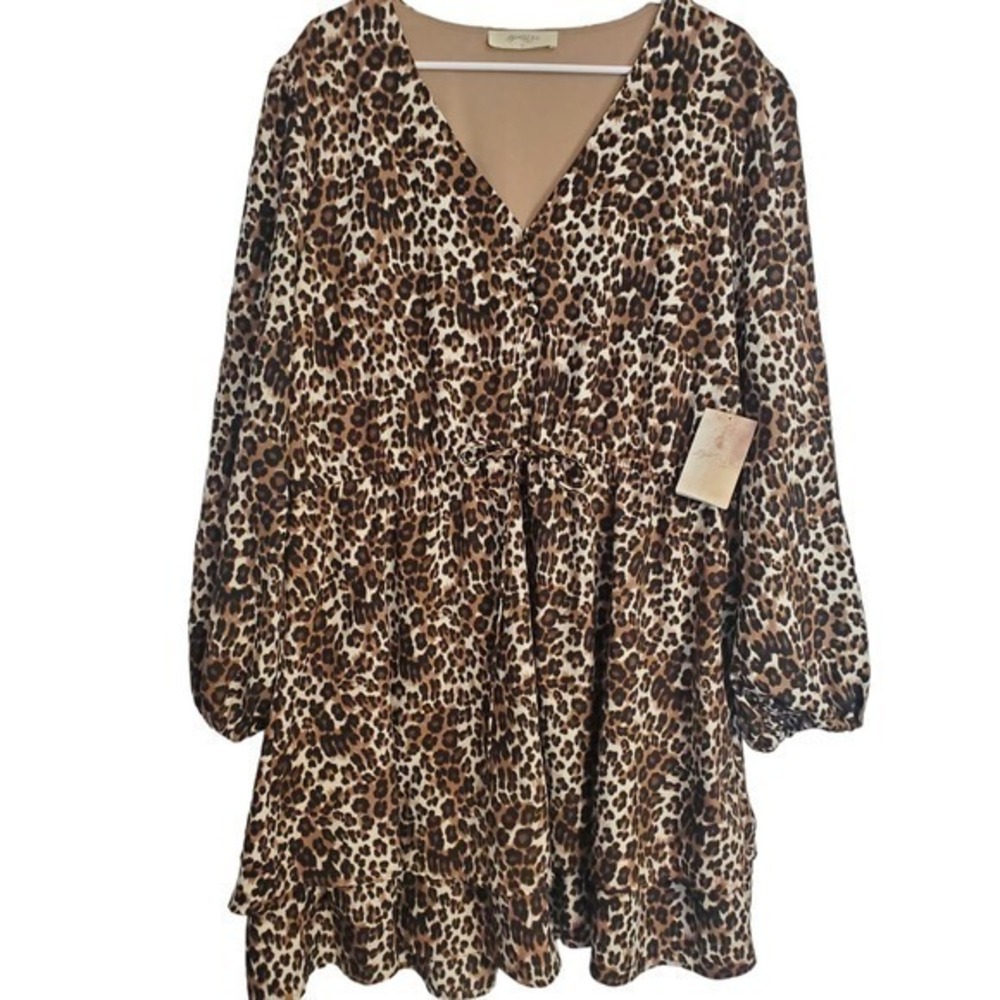 A Beautiful Soul Animal Print Dress Women's Size C 22/24 NWT‎